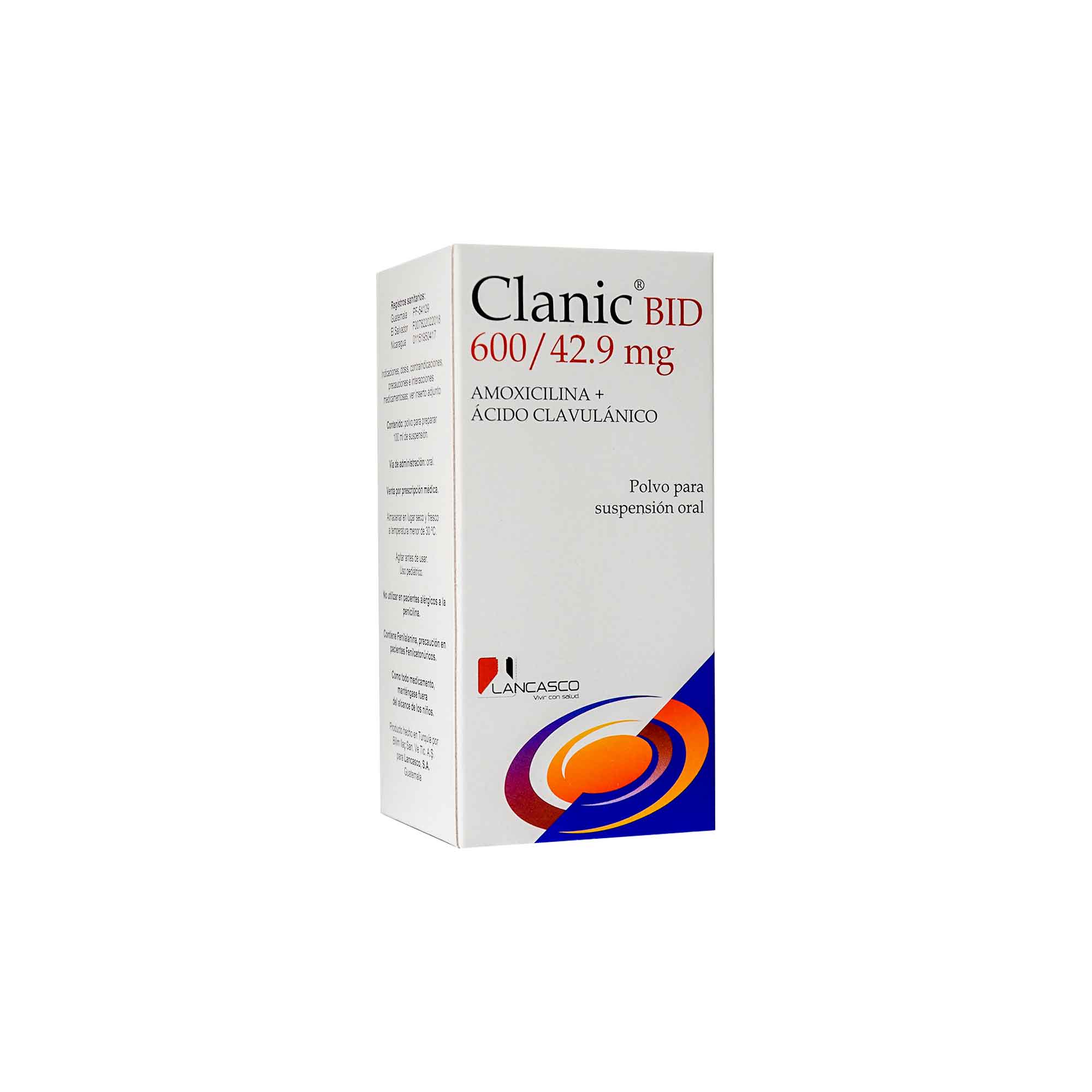 1013255 CLANIC BID 600 MG/42.9 MG POLVO PARA SUSPENSION X 100 ML - Imagen 1