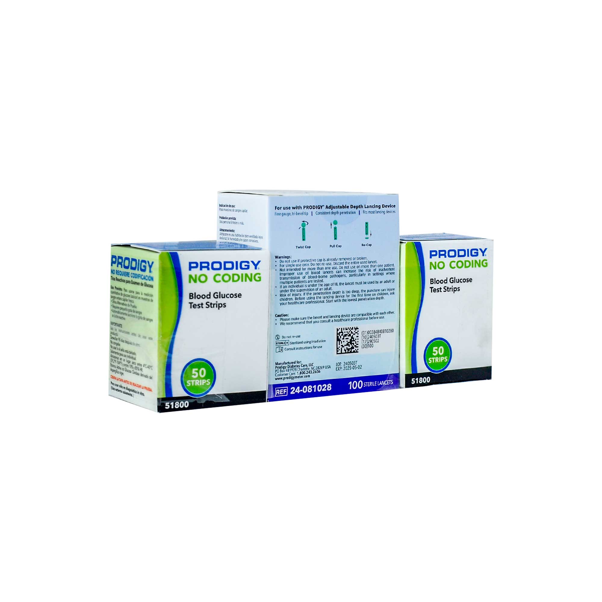 3002703 1 LANCETA + 1 TIRA PARA PRUEBA DE GLUCOSA - Imagen 1