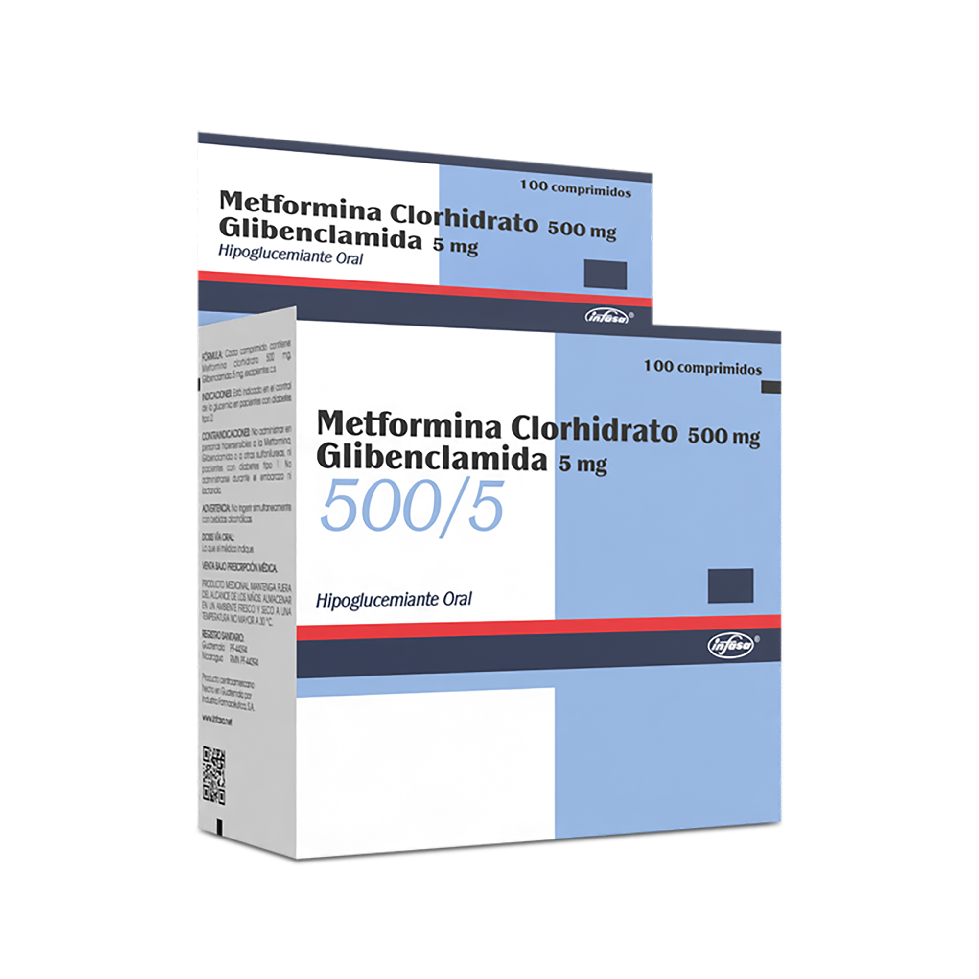 METFORMINA/GLIBENCLAMIDA 500/5MG BLISTER X 10 COMPRIMIDOS INFASA Imagen de METFORMINA/GLIBENCLAMIDA 500/5MG BLISTER X 10 COMPRIMIDOS INFASA