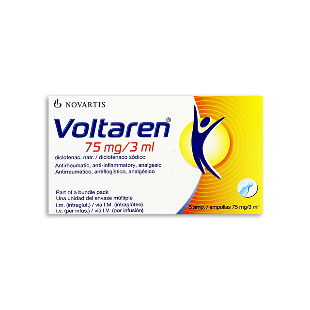 Imagen de VOLTAREN 75MG/3ML IM/IV X AMPOLLA
