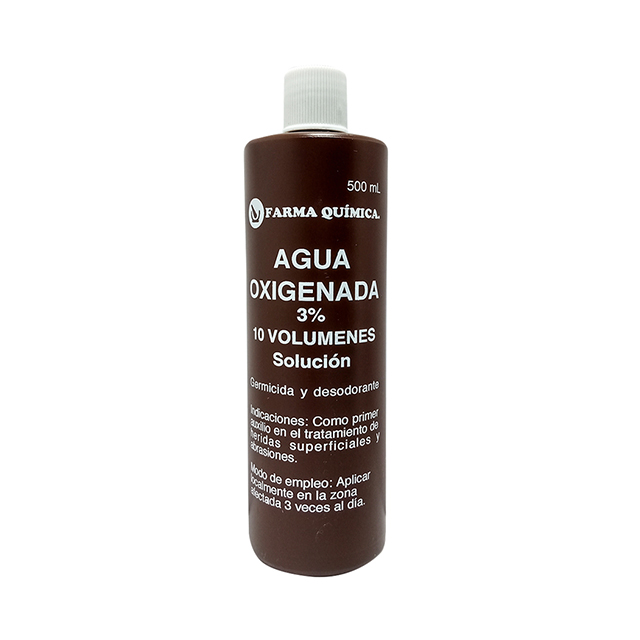 Imagen de AGUA OXIGENADA ENVASE PLASTICO X 500 ML FARMAQUIMICA