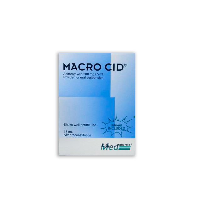 MACROCID 200 MG SUSP 15 ML Imagen de MACROCID 200 MG SUSP 15 ML