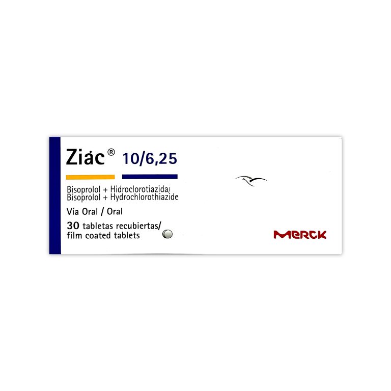 Imagen de ZIAC 10 MG/6.25 MG X 30 TABLETAS