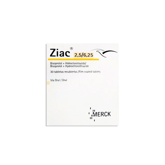 Imagen de ZIAC 2.5 MG/6.25 MG X 30 TABLETAS