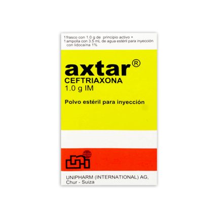 Imagen de AXTAR 1 GR INTRA MUSCULAR AMPOLLA