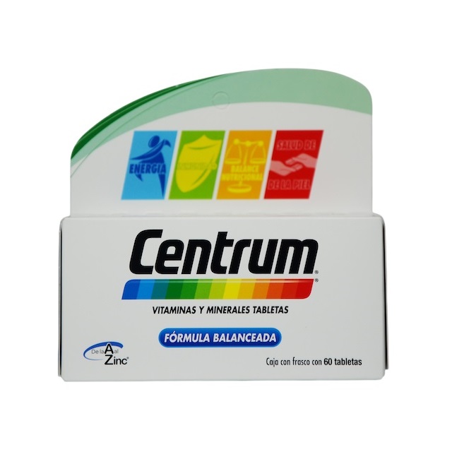 CENTRUM VITAMINAS Y MINERALES X 60 TABLETAS RECUBIERTAS Imagen de CENTRUM VITAMINAS Y MINERALES X 60 TABLETAS RECUBIERTAS