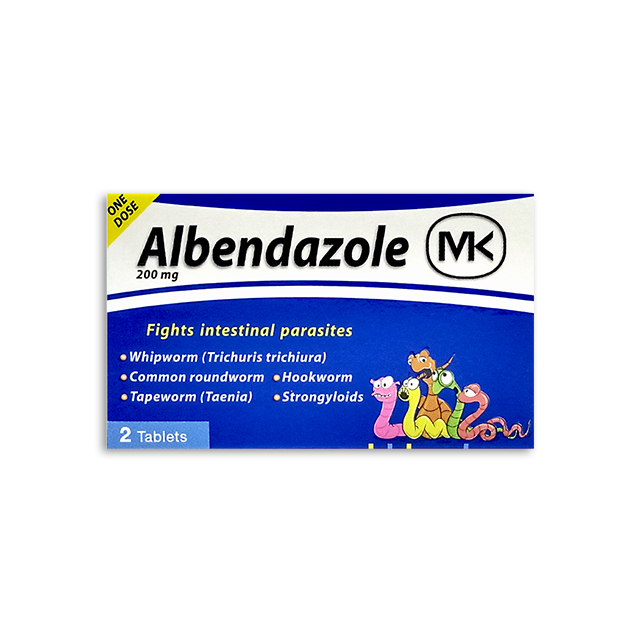 Imagen de ALBENDAZOL 200MG CAJA X 2 TABLETAS MK