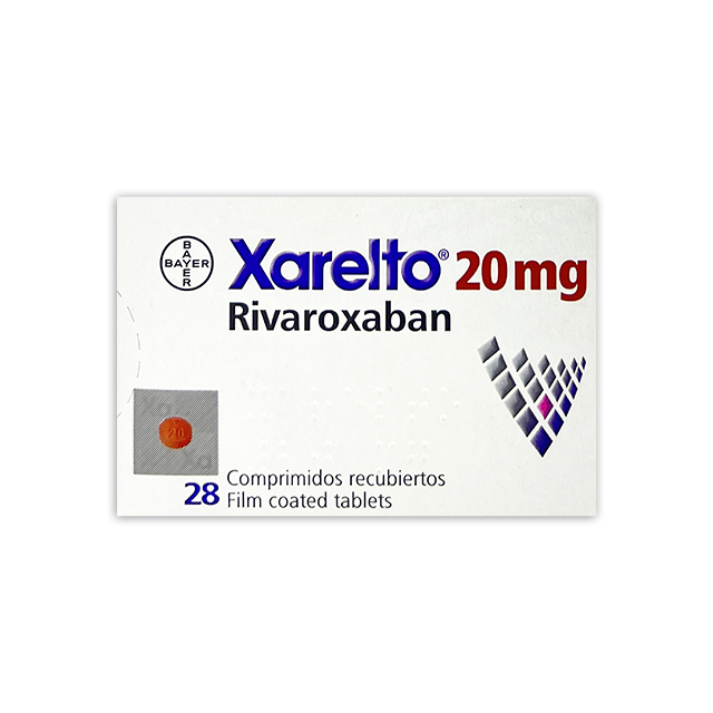 Imagen de XARELTO 20 MG * 28 COMPRIMIDOS RECUBIERTOS