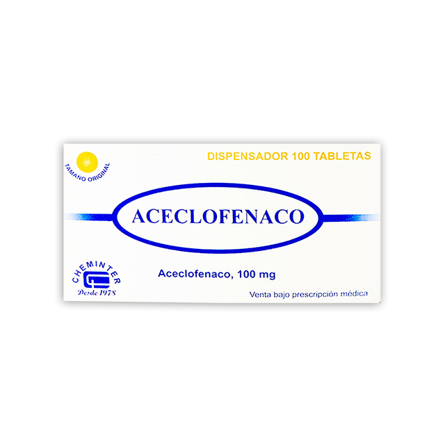 Imagen de ACECLOFENACO 100MG BLI X 20 TABLETAS CHEMINTER