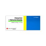 Imagen de IRBESARTAN+HIDROCLOROTIAZIDA 150+12.5MG X 30 TABLETAS CAPLIN