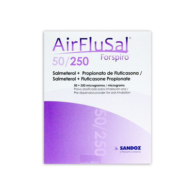 Imagen de AIRFLUSAL FORSPIRO 50/250 * 60 DOSIS