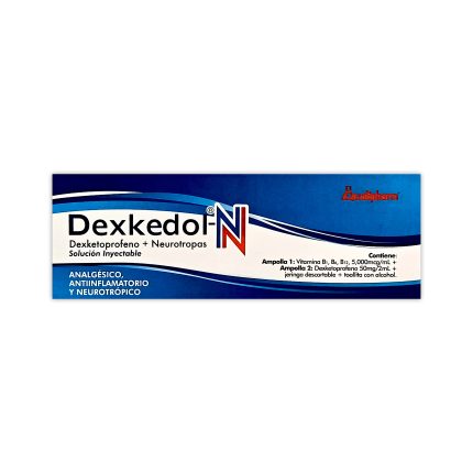 Imagen de DEXKEDOL N SOL INYECT * 2 AMPOLLAS + JERINGA