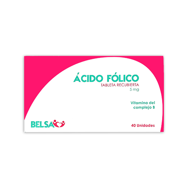 Imagen de ACIDO FOLICO 5MG X 40 TABLETAS BELSA