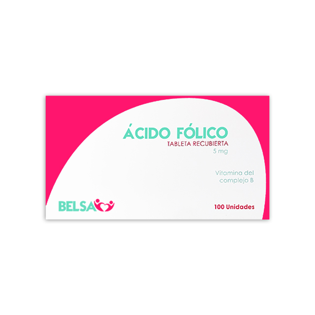 Imagen de ACIDO FOLICO 5 MG X TABLETA BELSA