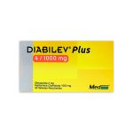 Imagen de DIABILEV PLUS 4/1000 MG X 30 TABLETAS RECUBIERTAS