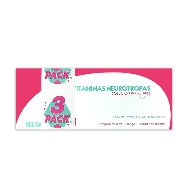 Imagen de VITAMINAS NEUROTROPAS 25000 TRIPACK BELSA