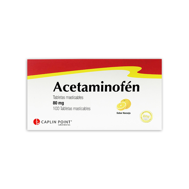 Imagen de ACETAMINOFEN 80MG BLISTER X 10 TABLETAS CAPLIN