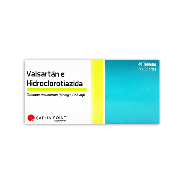 VALSARTAN+HIDROCLOROTIAZIDA 80/12.5MG X 30 TABLETAS CAPLIN Imagen de VALSARTAN+HIDROCLOROTIAZIDA 80/12.5MG X 30 TABLETAS CAPLIN