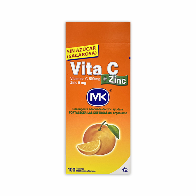 Imagen de VITA C + ZINC MK 500MG X TABLETA NARANJA