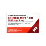 Imagen de EFINEX MET XR 1000/2MG X 30 TABLETAS