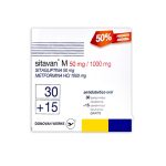 Imagen de SITAVAN M 50MG/1000MG X 30+15 COMPRIMIDOS