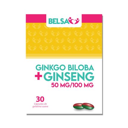 Imagen de GINGKGO BILOBA+GINSENG X 30 GELCAPS BELSA