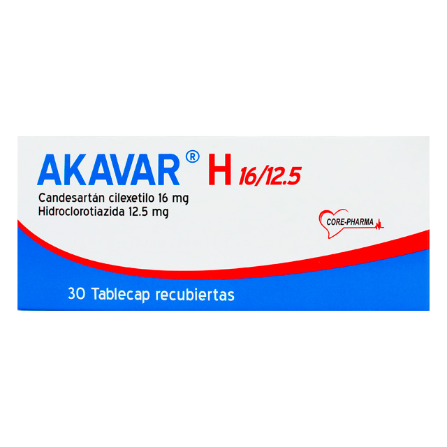 Imagen de AKAVAR H 16/12.5 MG X 30 TABLECAP RECUBIERTAS