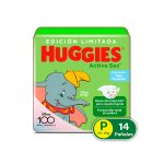 Imagen de PAÑALES HUGGIES ACTIVE SEC TALLA P X 14 UN