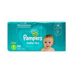 Imagen de PAMPERS TALLA 1 BABY DRY * 44 PAÑALES