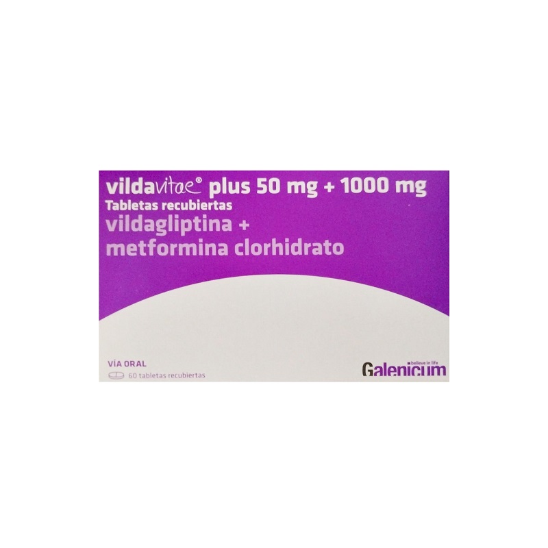 1018356 VILDAVITAE PLUS 50MG+1000MG X 60 TABLETAS RECUBIERTAS - Imagen 1
