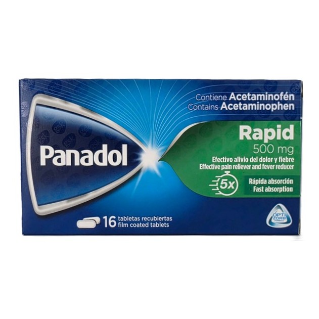 1018525 PANADOL RAPID 500MG X 16 TABLETAS RECUB - Imagen 1