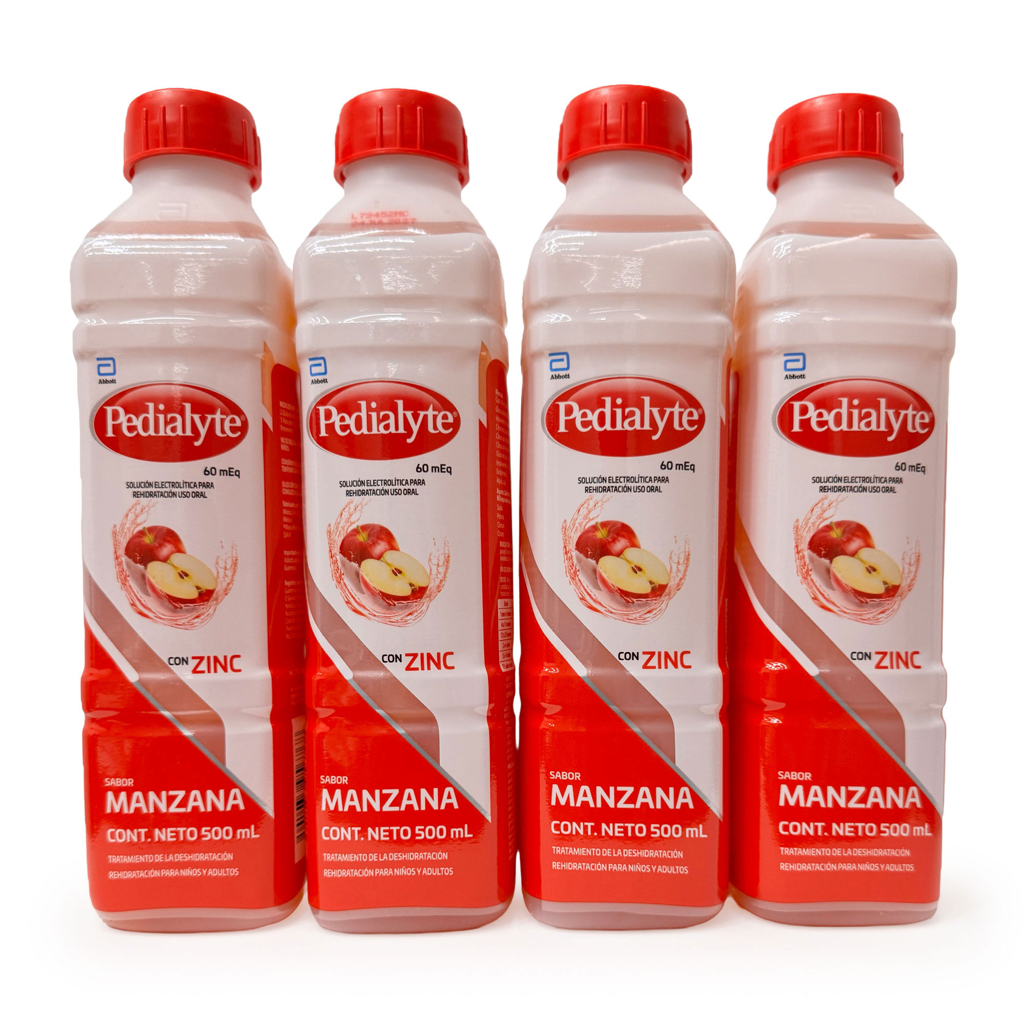 1018609 PEDIALYTE 60 MANZANA 500ML 4 PACK - Imagen 1
