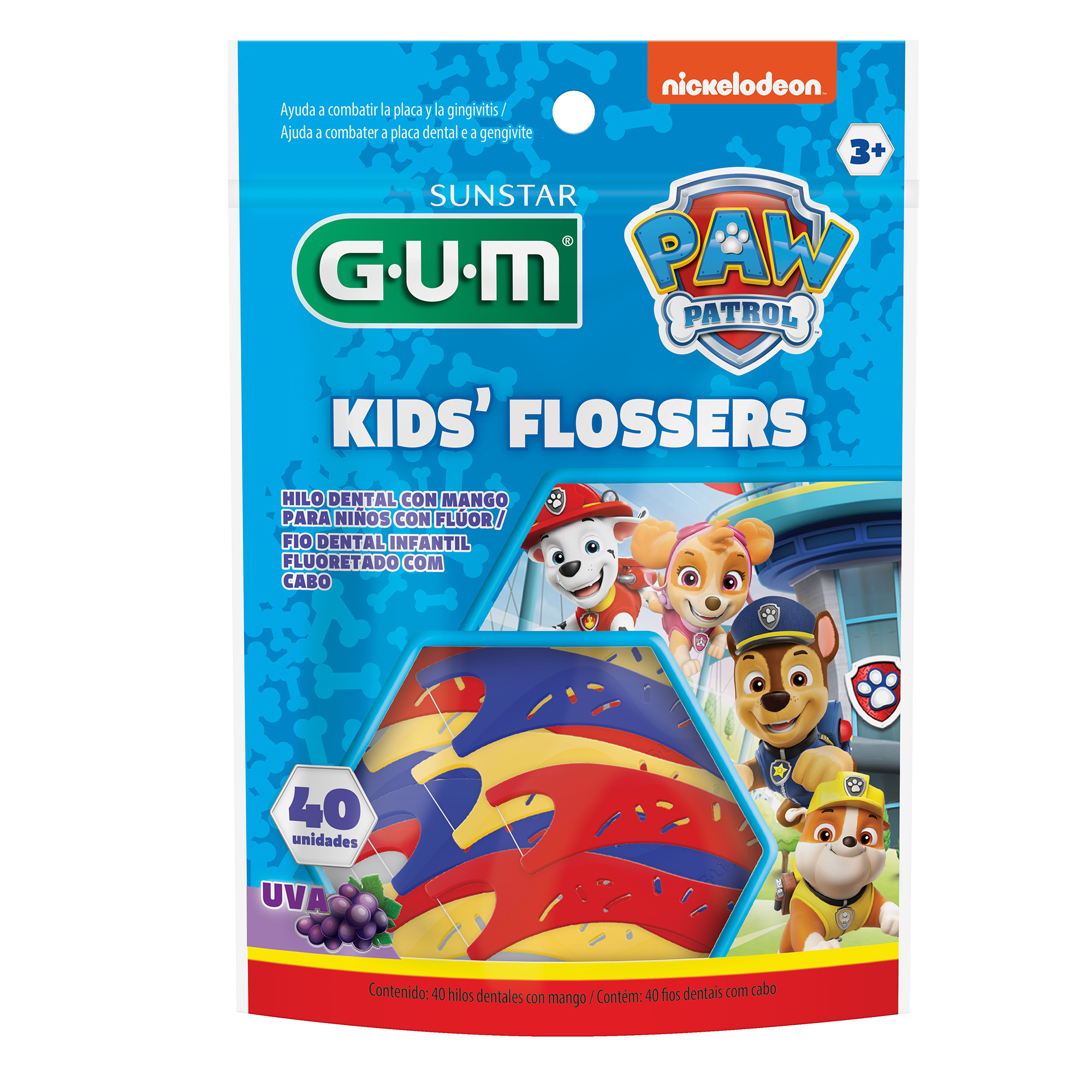 3006371 HILO DENTAL PAW PATROL C/MANGO UVA X40UN - Imagen 1